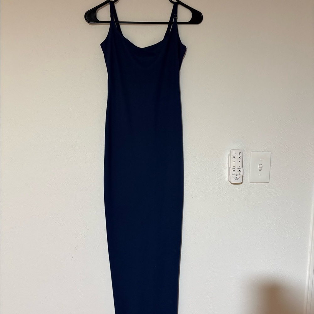 PINK Victoria's Secret Navy Cowl Neck Maxi Slip Dress